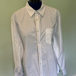 Carbon 2 Cobalt Flip Cuff White Dress Shirt - XL